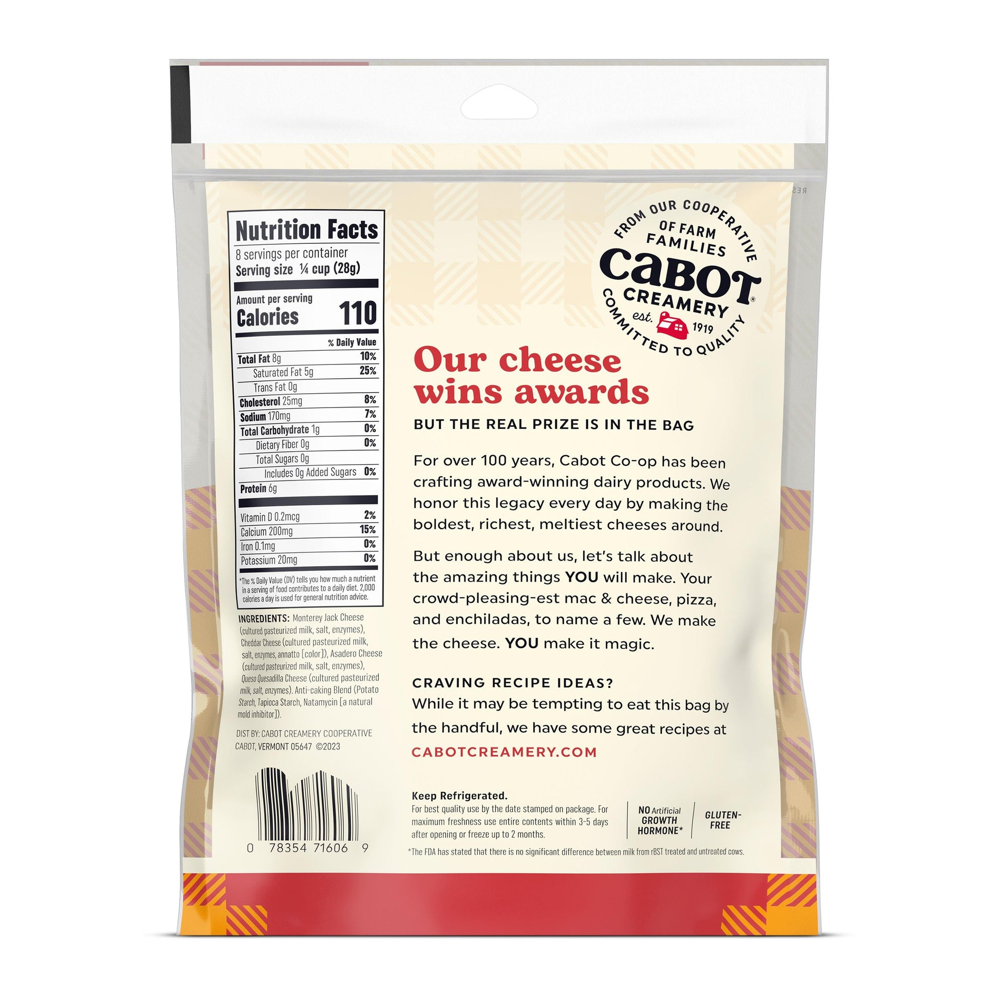 Wholesale Cabot 4 Cheese Mexican Shred- Bulk