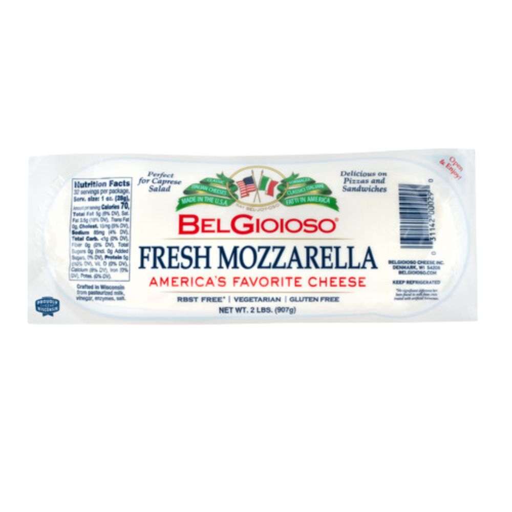 Wholesale Belgioioso Case Mozzarella Cheese Log- Bulk