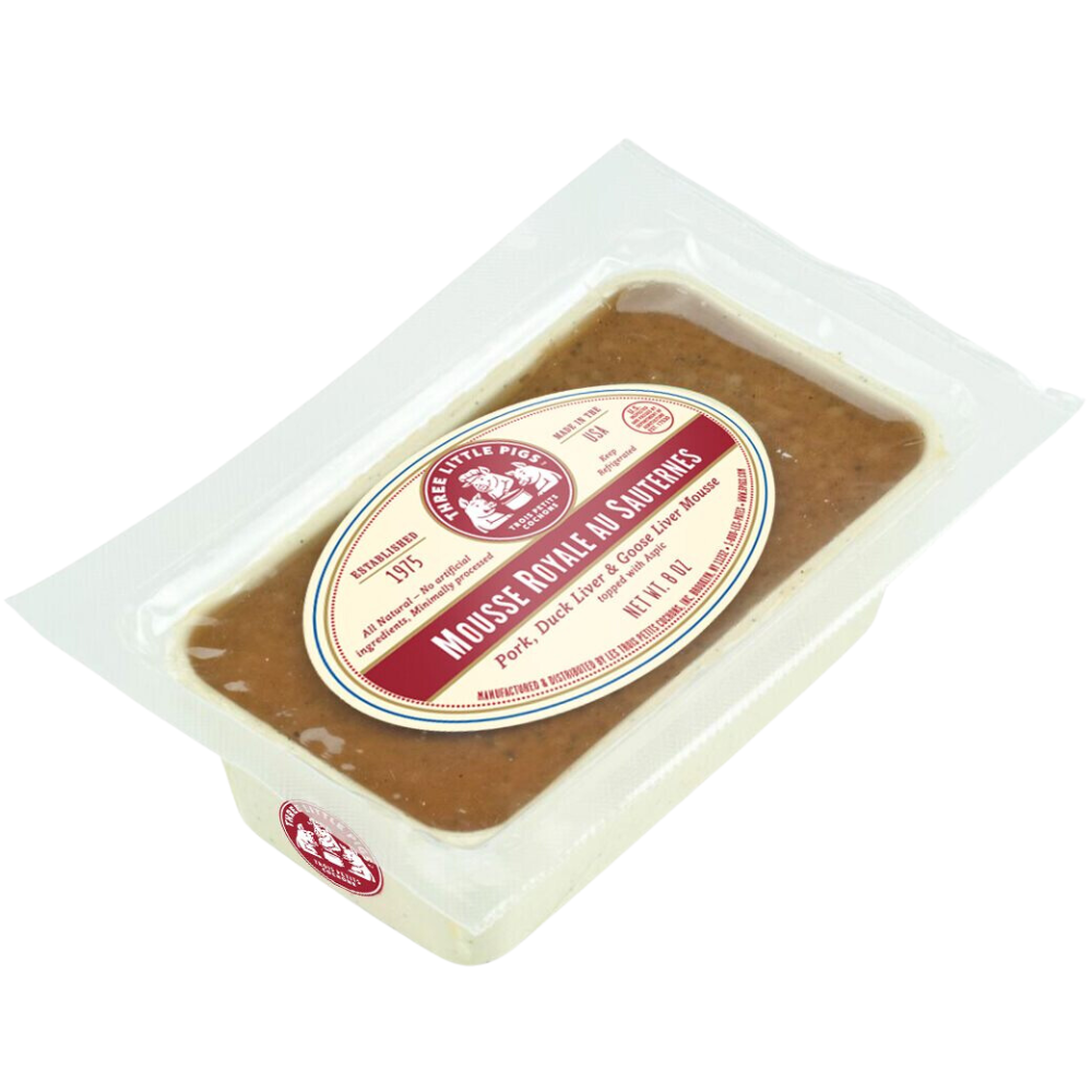 Wholesale Three Pigs Ppork Duck Liver & Goose Liver Mousse | 8 oz- Bulk