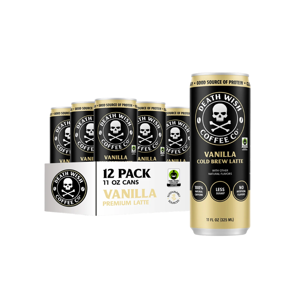 Wholesale Death Wish Case Vanilla Latte Cold Brew Ready To Drink- Bulk