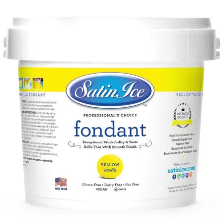 Wholesale Satin Ice Each Yellow Vanilla Fondant- Bulk