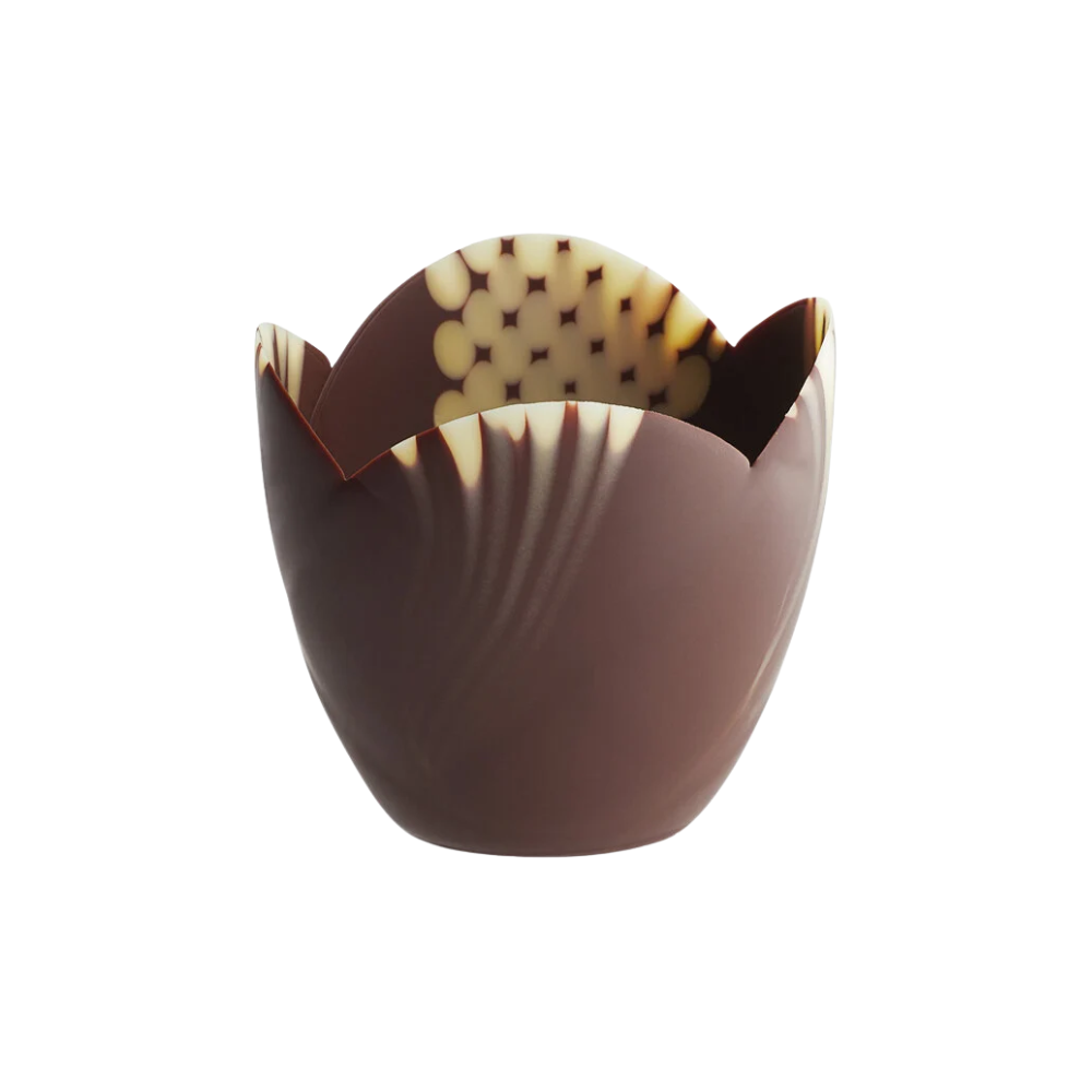 Wholesale Mona Lisa Case Dark & White Marbled Tulip Cups- Bulk