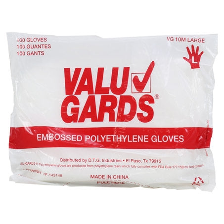 Wholesale Valugards Case Gloves Poly Embossed- Bulk