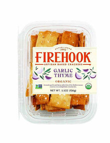 Wholesale Firehook Garlic Thyme Crackers Organic 5.5 Oz- Bulk