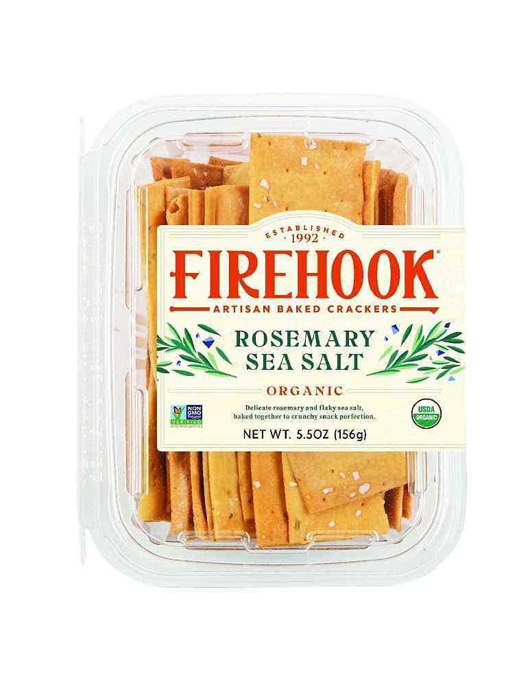 Wholesale Firehook Rosemary Sea Salt Crackers Organic 5.5 Oz- Bulk