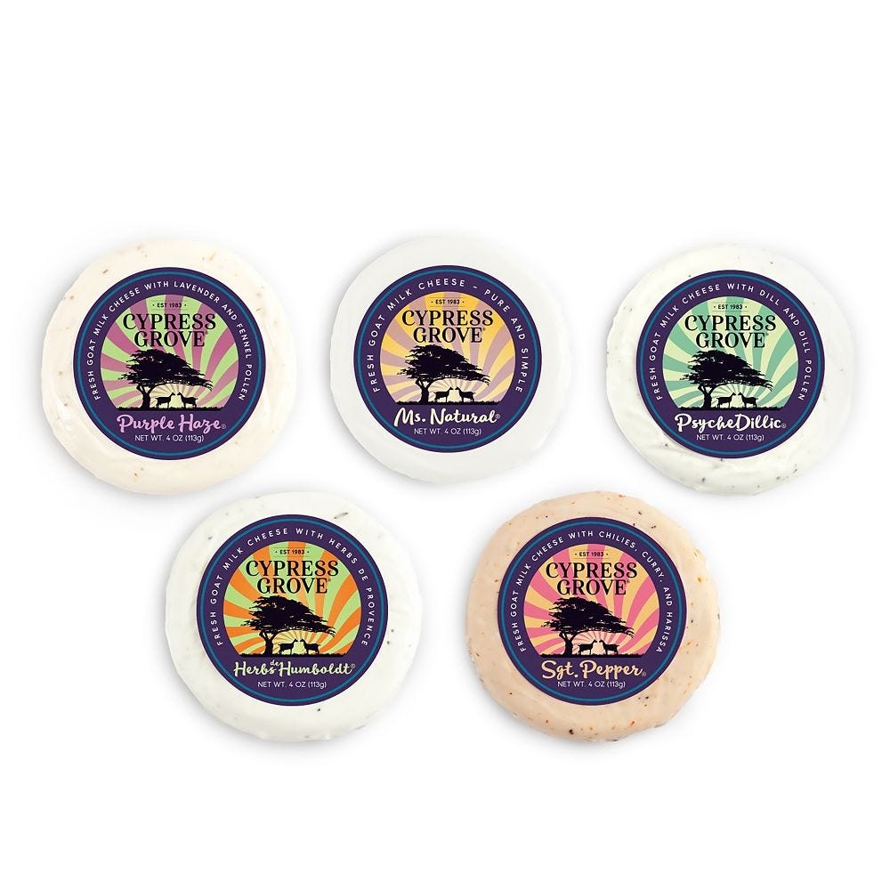 Wholesale Cypress Grove Flashback Goat Cheese Disk Assortment, 12 x 4 oz Case- Bulk