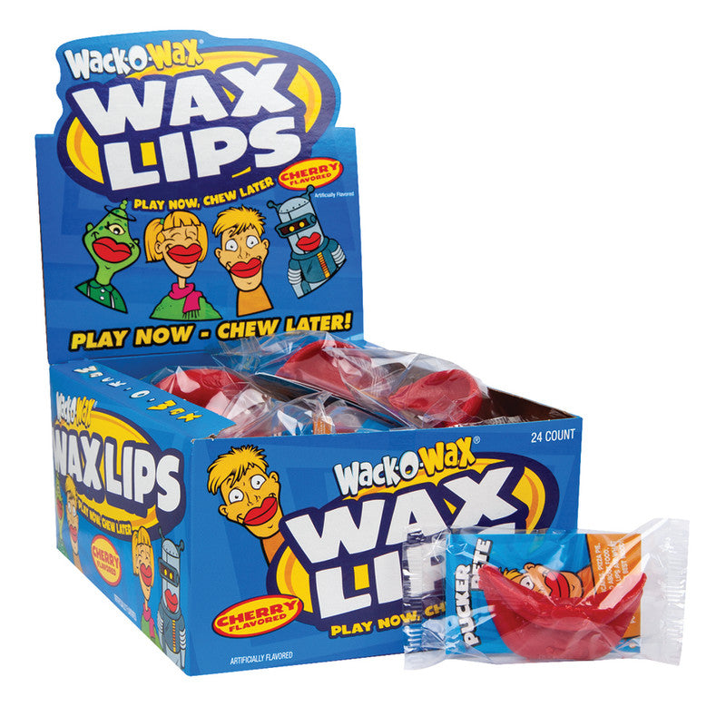 Wholesale Wack-O-Wax Wax Lips Cherry Flavored 0.5 Oz- Bulk