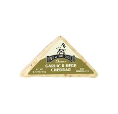 Wholesale New Bridge Mini Garlic & Herb Cheddar Wedge 3.75 Oz- Bulk