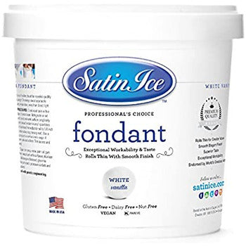 Wholesale Satin Ice White Rolled Fondant 10lb- Bulk