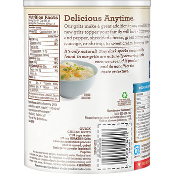 Wholesale Quaker White Quick Grits 24oz- Bulk