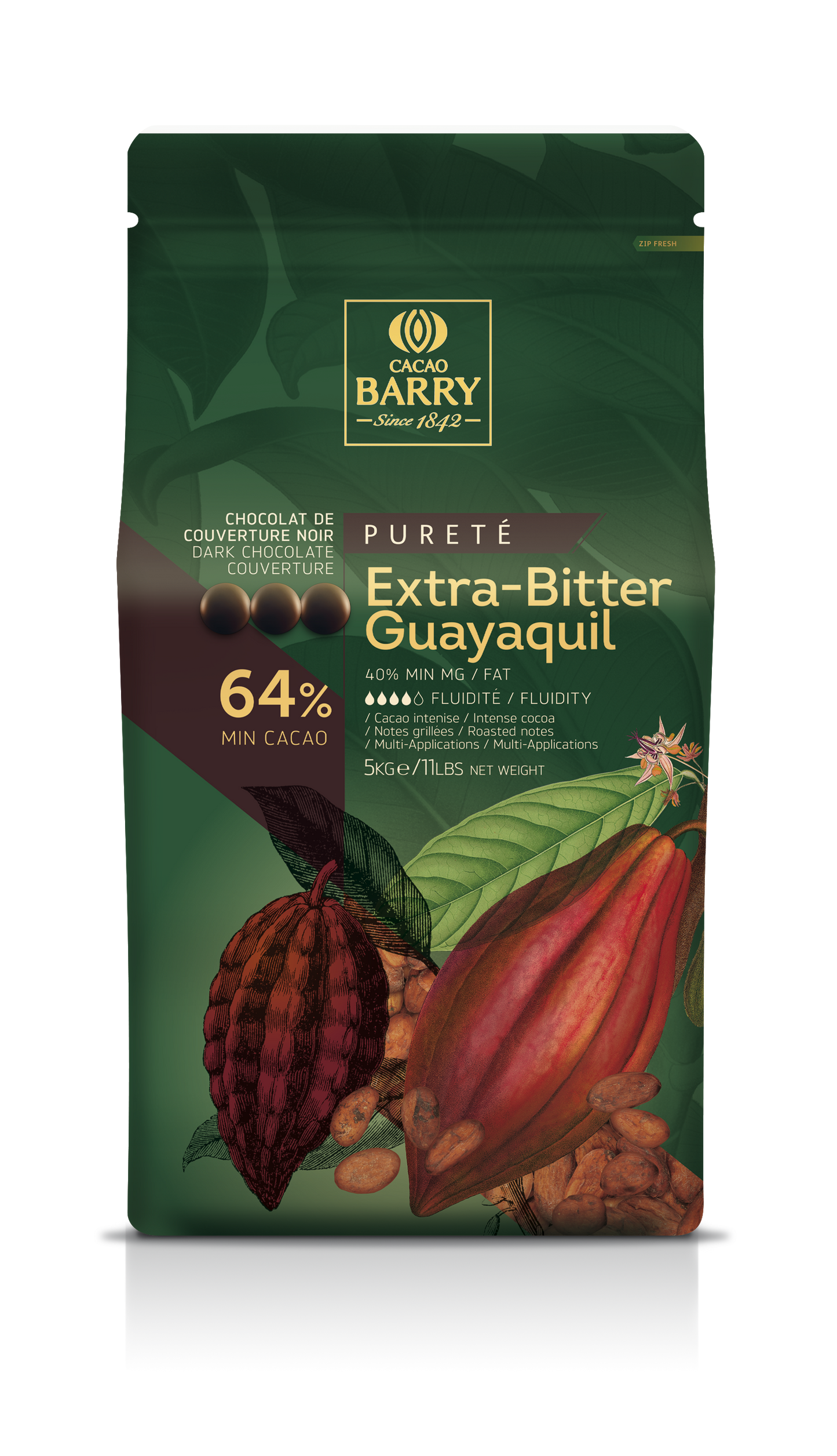 Wholesale Cacao Barry 64% Extra Bitter Guayaquil Chocolate 5kg- Bulk