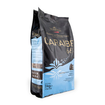 Wholesale Valrhona 66% Caraibe Dark Chocolate 3kg- Bulk