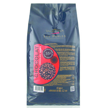 Wholesale Valrhona 55% Dark Chocolate Pearls 4kg- Bulk