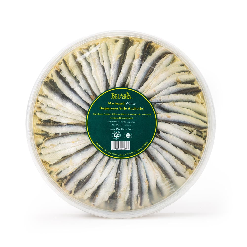 Wholesale BelAria Marinated White Anchovies Boquerones 2.2lb- Bulk