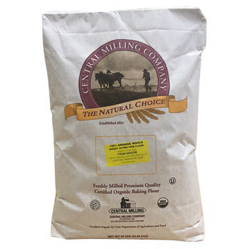 Wholesale Central Milling Organic Whole Wheat High P Flour 50lb- Bulk
