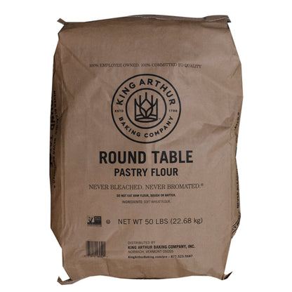 Wholesale King Arthur Baking Company Round Table Pastry Flour 50lb- Bulk