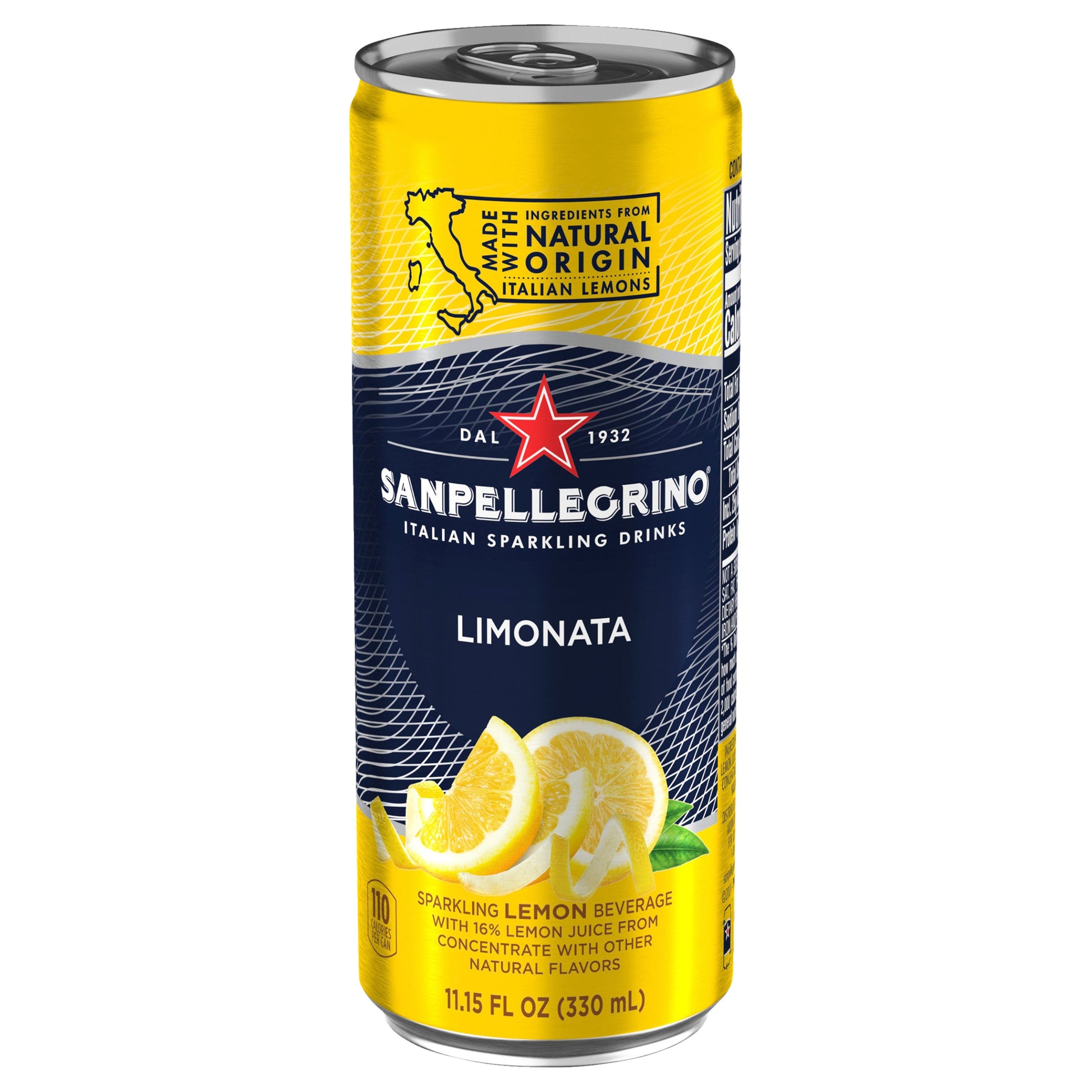 Wholesale San Pellegrino Sparkling Lemon Beverage All Natural 11.5oz- Bulk