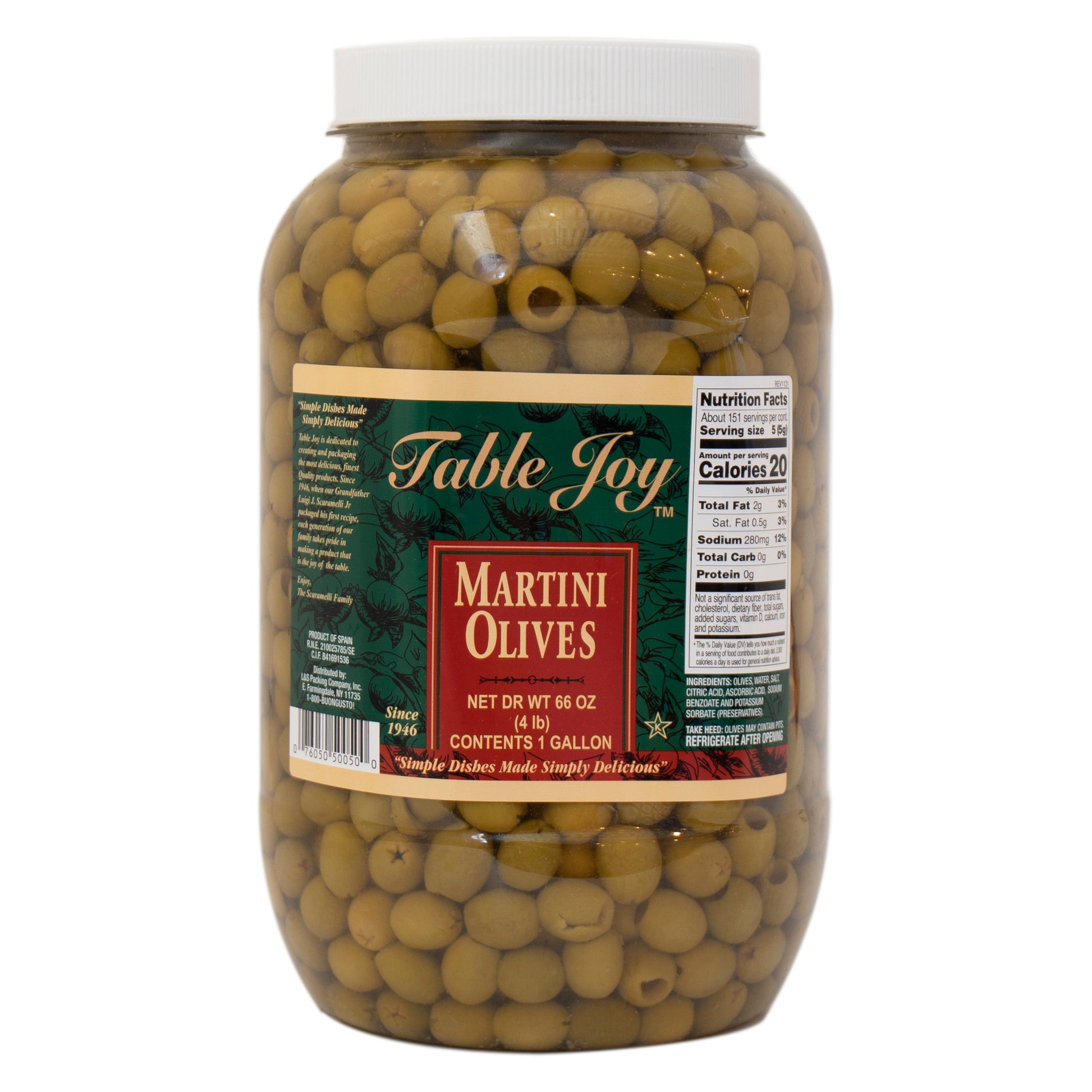 Wholesale Table Joy Pitted Spanish Martini Olives- Bulk