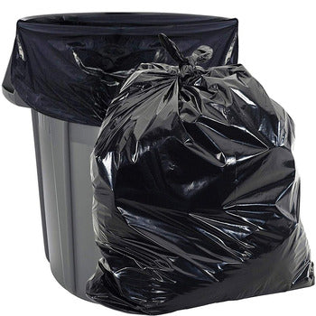Wholesale Anca Plastics 40 Gallon Heavy Duty Black Trash Bags- Bulk