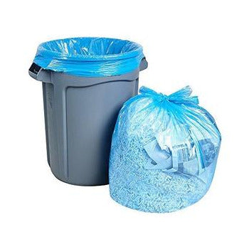 Wholesale Anca Plastics 55 Gal Blue Recycle Garbage Liners- Bulk