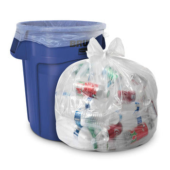 Wholesale Anca Plastics 55 Gal Blue Clear Garbage Liners- Bulk