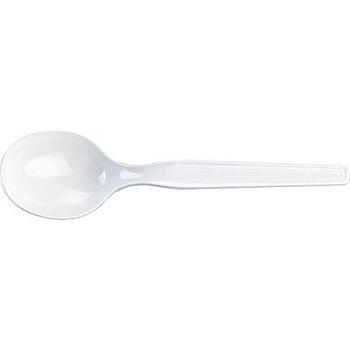 Wholesale Dart Medium White Polypropylene Soup Spoons- Bulk