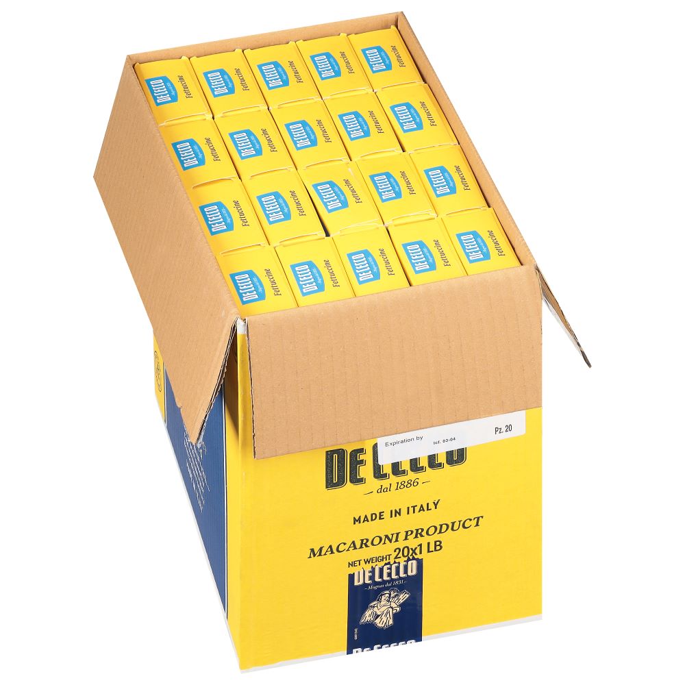 Wholesale De Cecco Dried Fettuccine Pasta 16oz- Bulk