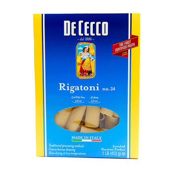 Wholesale De Cecco Dried Rigatoni Pasta 1lb- Bulk