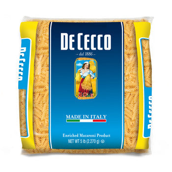 Wholesale De Cecco Dried Fusilli Pasta 5lb- Bulk