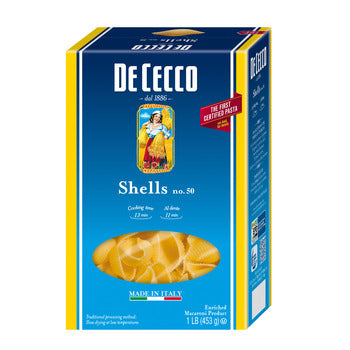 Wholesale De Cecco Conchiglie Rigate Dececco #50 1lb- Bulk