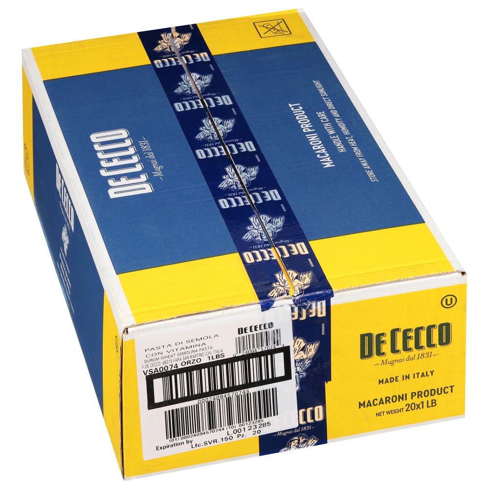 Wholesale De Cecco Riso #74 Pasta 1lb- Bulk