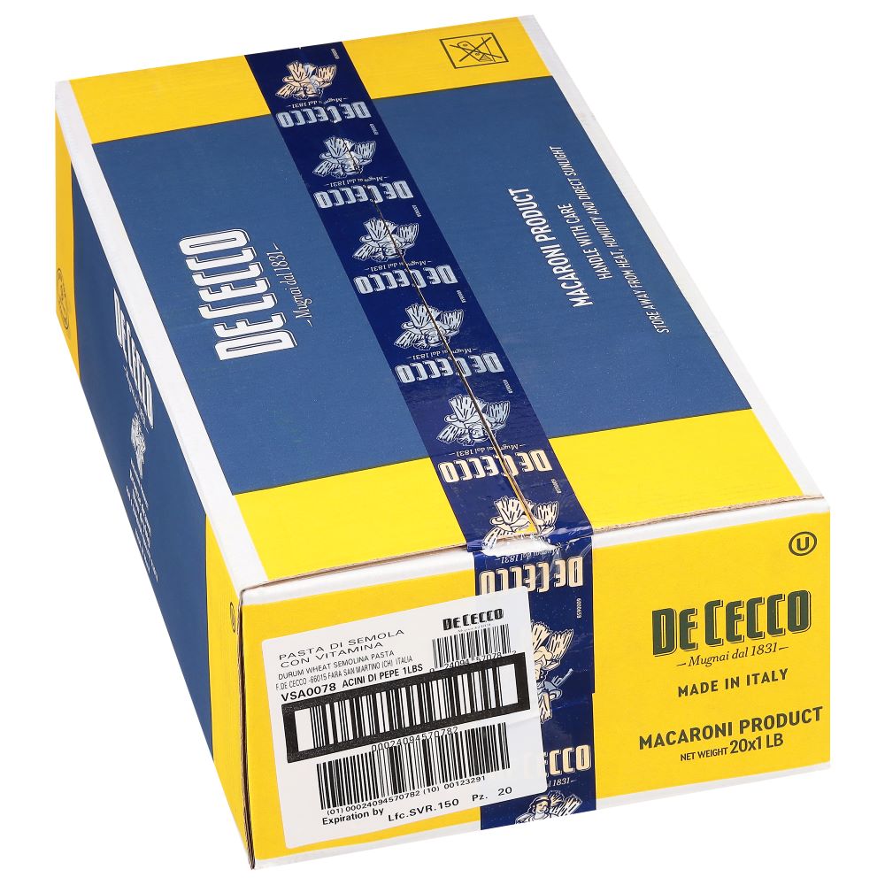 Wholesale De Cecco Dececco Acini Di Pepe #78 16oz- Bulk