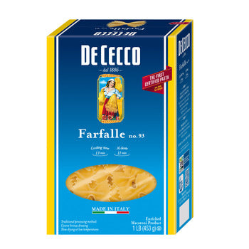 Wholesale De Cecco Dried Farfalle Pasta 1lb- Bulk