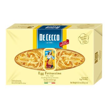 Wholesale De Cecco Dried Egg Fettuccine Pasta 8.8oz- Bulk
