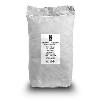 Wholesale Goose Valley Natural Black Wild Rice 25lb- Bulk