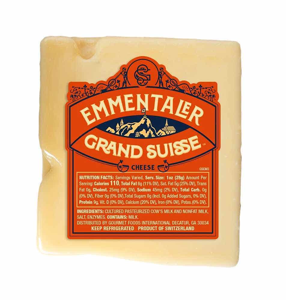 Wholesale Grand Suisse Emmentaler Swiss Cuts 10 Lb- Bulk