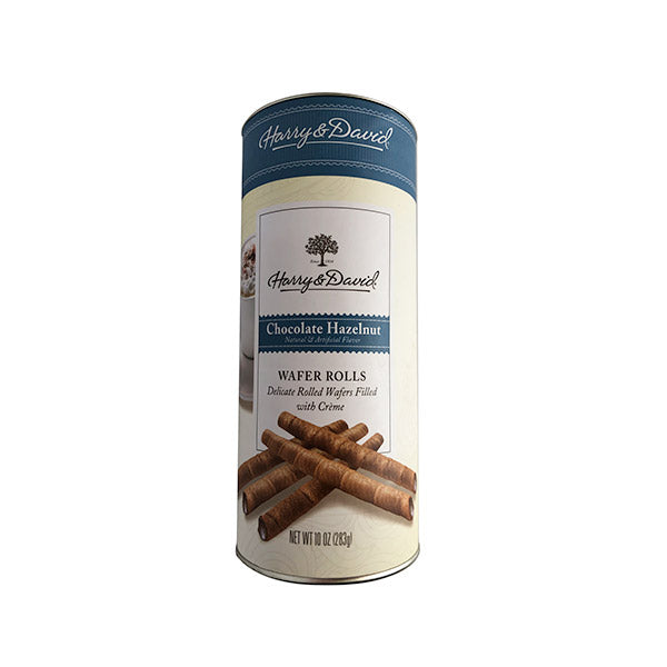 Wholesale Harry & David Chocolate Hazelnut Wafer Rolls Tin 10 oz Bag- Bulk