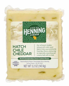 Wholesale Henning's Hatch Chile Cheddar Cheese 5.2 Oz- Bulk