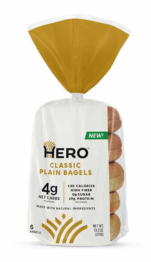 Wholesale Hero Bread Classic Plain Bagels 13.2 Oz- Bulk