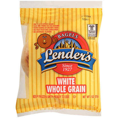 Wholesale Lenders Case Whole Grain Bagel Individually Wrapped- Bulk
