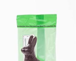 Wholesale Madelaine Chocolate 6 Oz. Dark Choc Sitting Rabbit Cello Bag (5¾") (2 Displayers)- Bulk