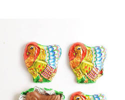 Wholesale Madelaine Chocolate ⅜ Oz. Miniature Turkey (3 Tubs) (5 lb) 0.6 OZ Per Case- Bulk