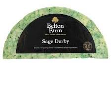 Wholesale Belton Farm Sage Derby Cheese, Infused with Sage, 4.4 LB- Bulk