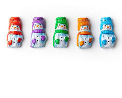 Wholesale Madelaine Chocolate Mini Snowmen (30 Lb.) **New Foil Design** 18.1 OZ Per Case- Bulk