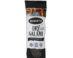 Wholesale Busseto Foods Black Pepper Coated Gourmet Salami Chub 8 oz- Bulk