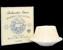 Wholesale Bellwether Farms Whole Milk Ricotta Cheese in Baskets, 12 oz- Bulk