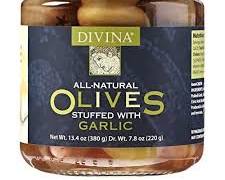 Wholesale Divina Green Stuffed W/ Garlic Jars- Bulk