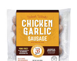 Wholesale Brooklyn Cured Chicken Garlic Sausage, Ready-to-Eat, 10 OZ- Bulk
