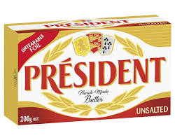 Wholesale President Unsalted Butter Block 200g - Premium Quality- Bulk