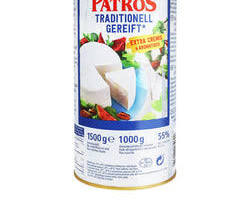 Wholesale Feta Cows Milk Patros Tin 6/1K 1 Kg- Bulk